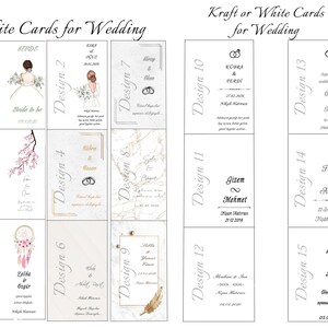 You can make any changes you want to the designs. You can print the text you want on the card. The best quality kraft card and white card are used.