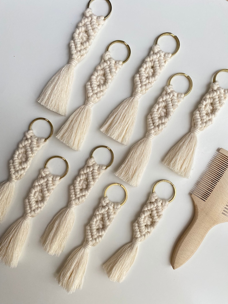 Boho Keychain Macrame Keychain Macrame Accessories Macrame Etsy