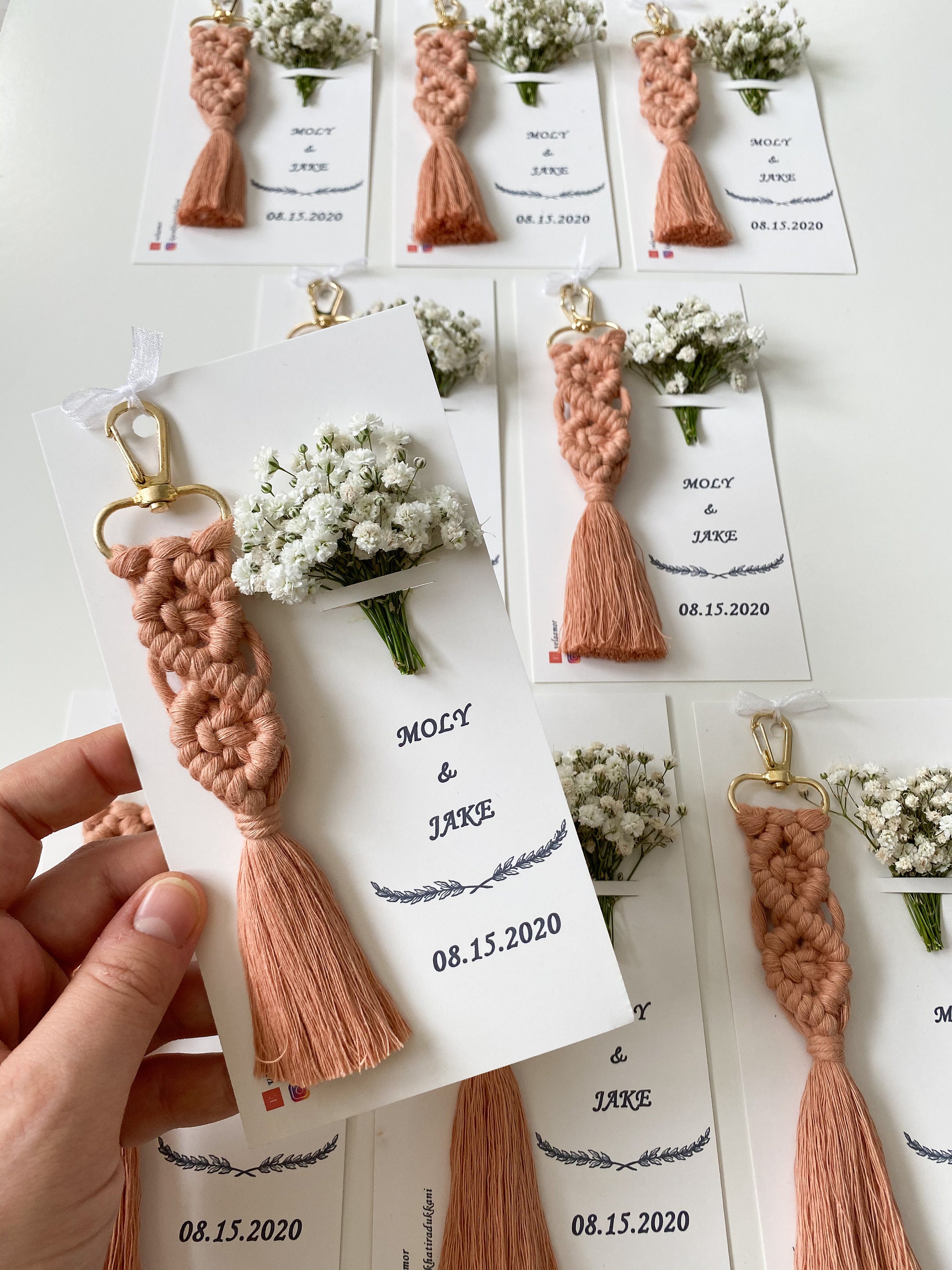 Personalized Boho Wedding Gifts for Guests Bulk Macrame Etsy