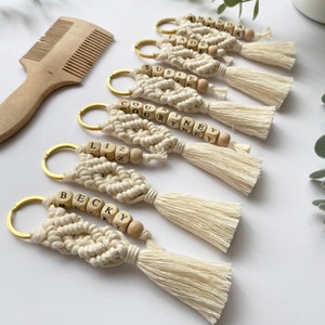 These keychains are custom made. The thread I use in the macrame keychain is 100% cotton.