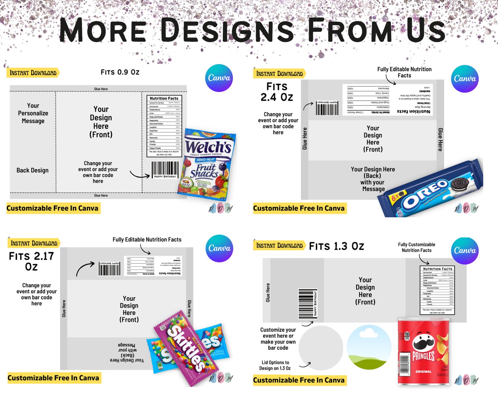 Cracker Jack Popcorn Box Wrapper Template Cracker Jack Wraps Etsy