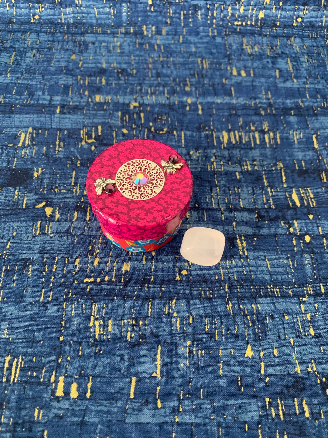 Handmade Hot Pink Box With Chakra Love Crystals &semi Precious Etsy