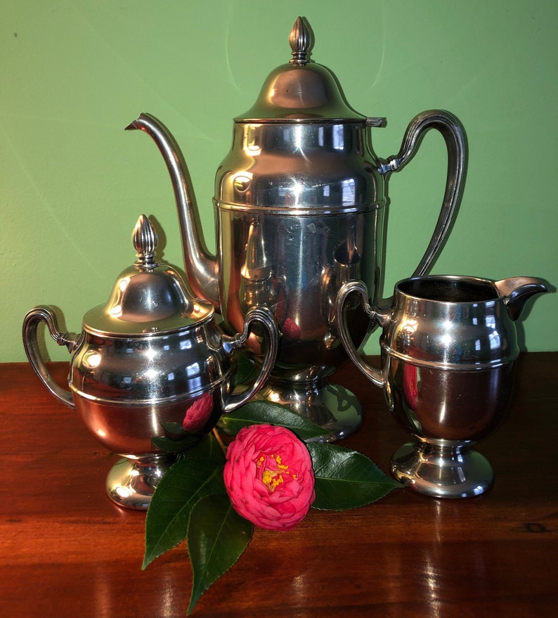 Elegant Silver-Plate Coffee Set