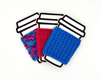 Crochet Coffee Cozy: Reusable Acrylic Coffee Sleeve