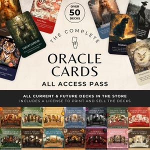 オラクルカード全アクセスパス（印刷・販売商用ライセンス付き）。ショップ全体で生涯バンドル。現在および今後のオラクルカードデッキはすべてストアで販売中