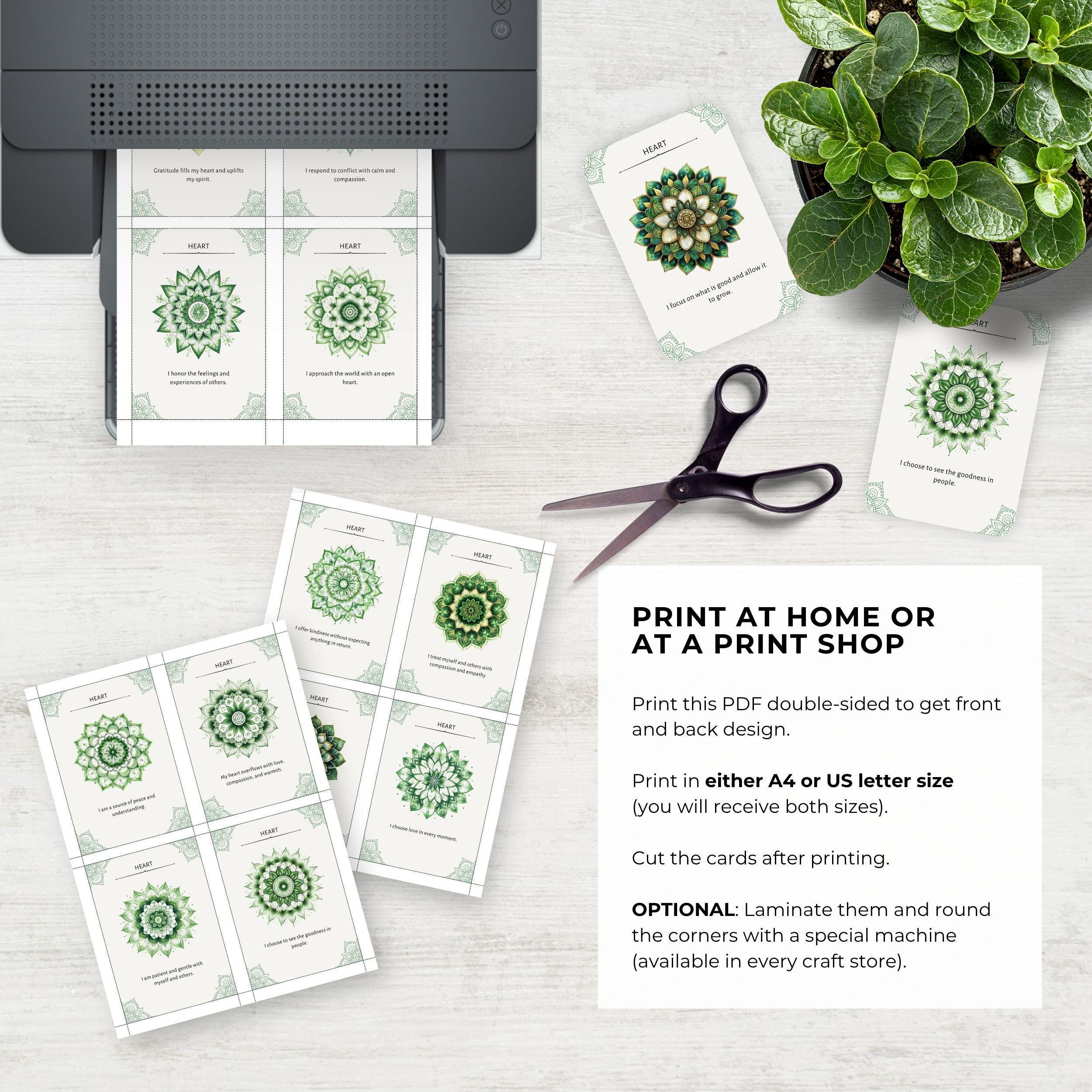 Chakra Affirmation Cards Printable, Heart Chakra Energy Healing Deck ...