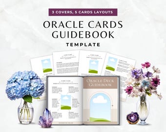Oracle Deck Guidebook Template, Affirmation Cards Canva Guide, Tarot Deck Reference Book, Create Your Own Oracle Cards Instruction Booklet