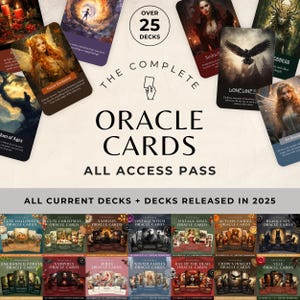 Oracle Cards All Access Pass 2025 sans licence d'impression et de vente. Offre groupée pour toute la boutique. Collection complète des decks Oracle dans la boutique