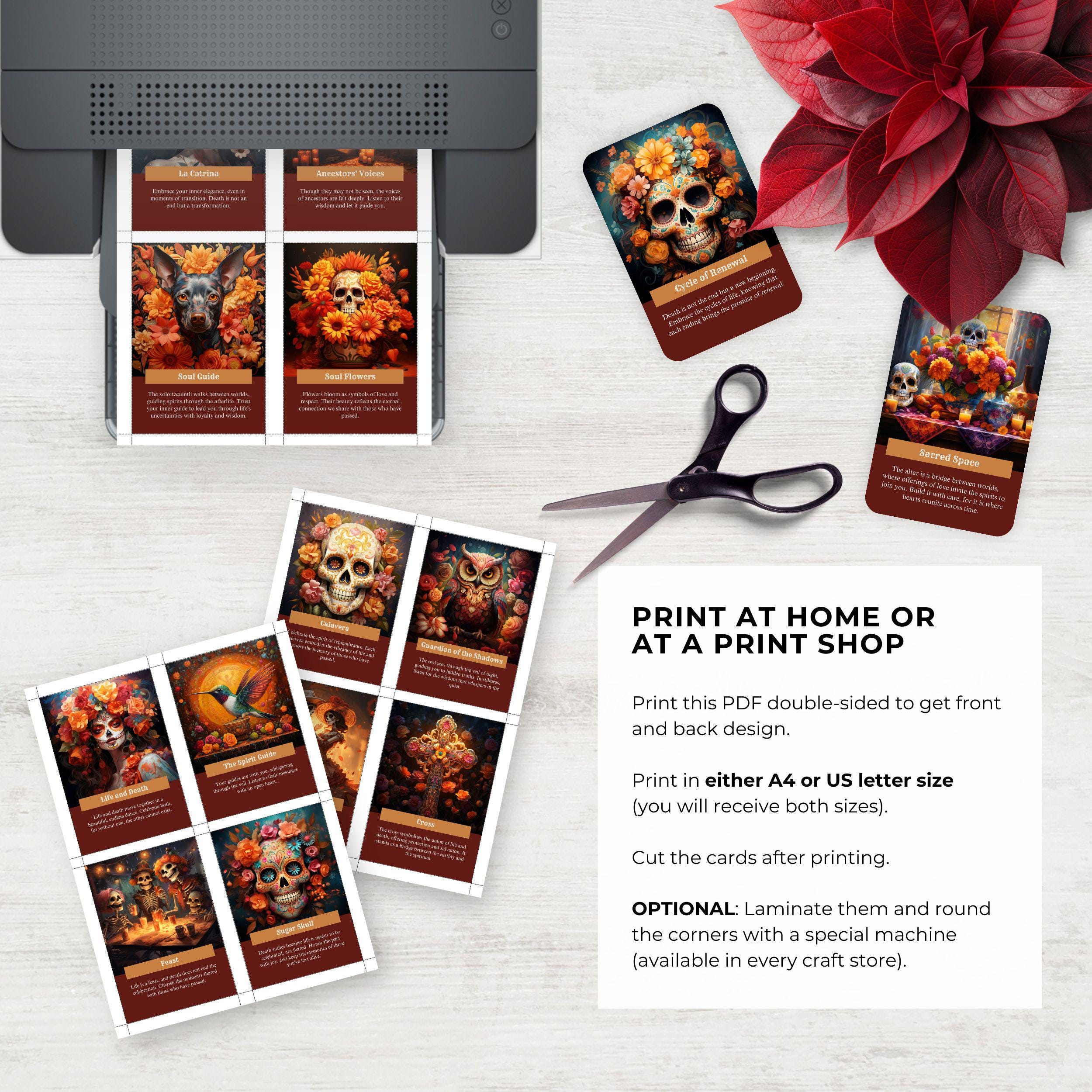 Dia De Los Muertos Oracle Deck, Mexican Halloween Printable Cards, Ancestors &amp; Spirit Guides ...