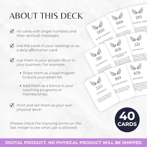 Angel Numbers Oracle Cards, Printable Oracle Card Deck, Spirit Guide ...