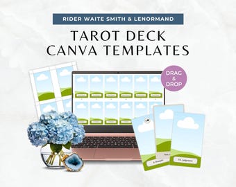 Tarot Deck Canva Template, DIY Editable Rider Waite Smith & Lenormand, Make Your Own Tarot Cards, Custom Major and Minor Arcana Full Deck