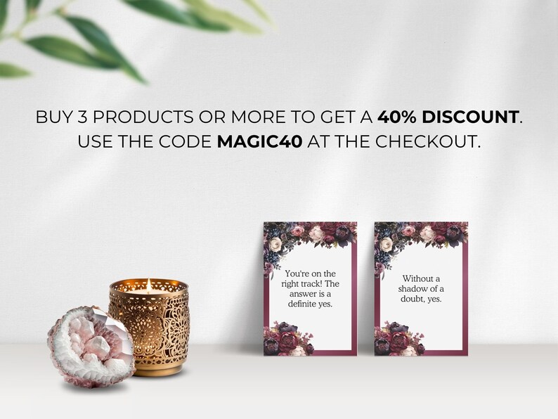 Yes and No Oracle Cards, Digital Oracle Deck, Printable Clarification Card, Divination Tool