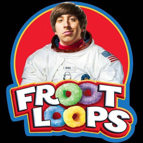 The Big Bang Theory Howard Froot Loops retro style t-shirt small to 3XL