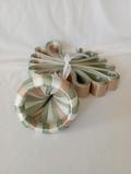 round ribbons game of the green sage bouquet product logo