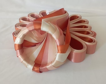 ronde de rubans jeu du bouquet mariage Terracotta