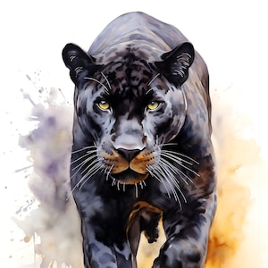 Black Panther, Water Colour Style, Digital Download