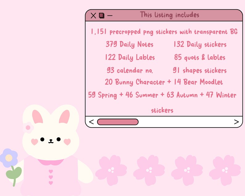 Leuke dagelijkse seizoensstickers, voorgesneden, transparante png's, plannerwidgets, plannerstickers, Goodnotes-stickers, schattige stickers, kawaii afbeelding 8