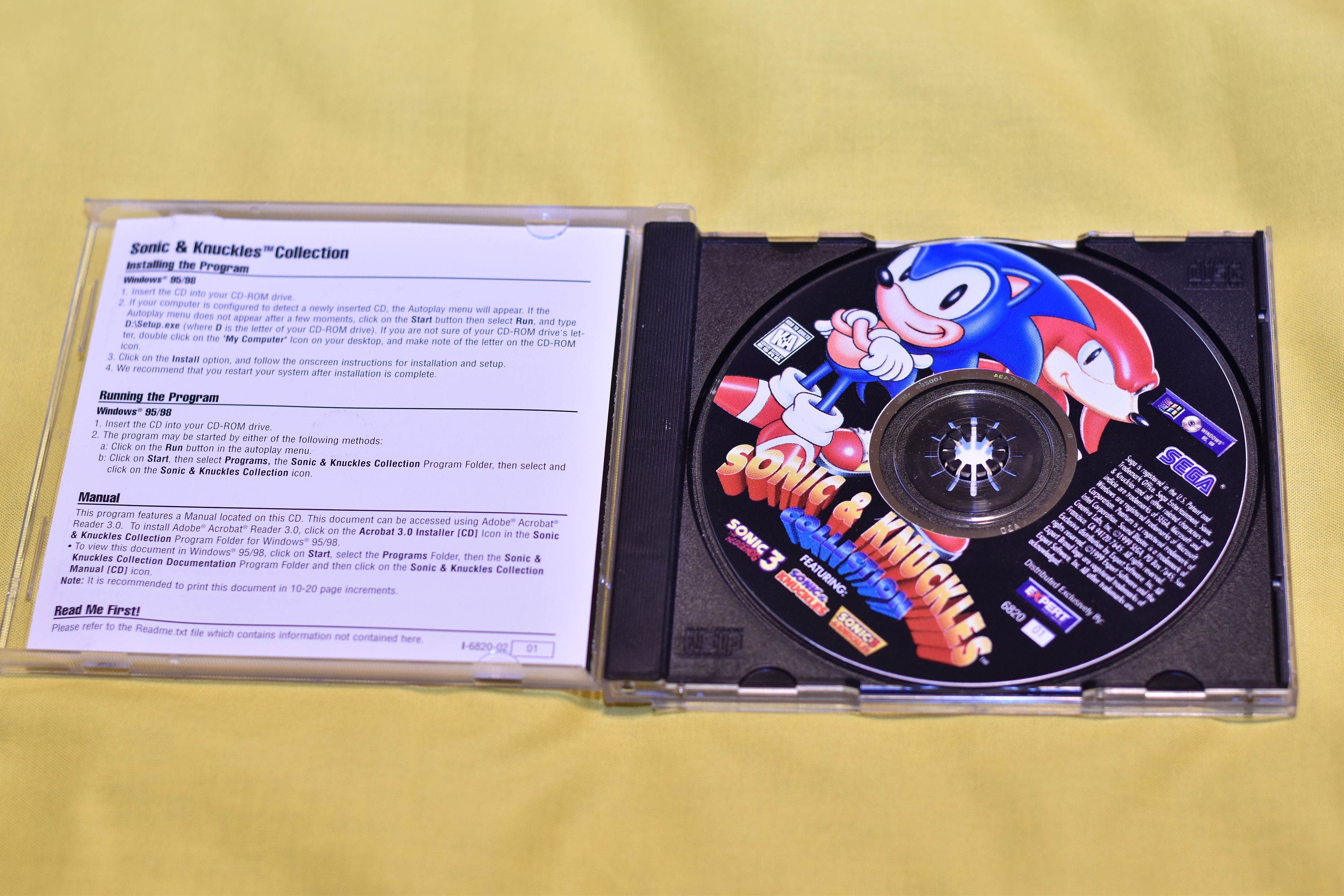 Sonic & Knuckles Sonic 3 Collection PC CD-ROM 3 Games In One - FREE Postage