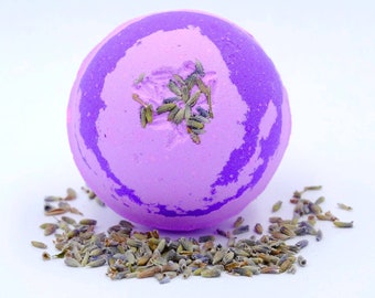 Lavender Relaxing unwind bath bomb fizzes handmade vegan