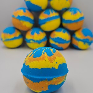 Tropical Fruits bath bombs fizzers handmade gift idea