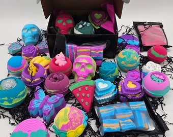 Bath bomb gift set, mystery box handmade gifts, vegan