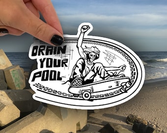 Skeleton Skater Sticker
