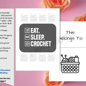 Crochet Project Planner Printable: Inventory & Sketch Pages (PDF)