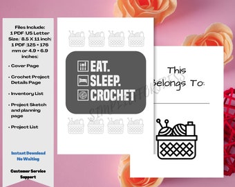 Crochet Project Planner Printable: Inventory & Sketch Pages (PDF)