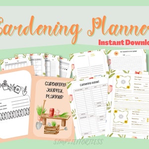 Gardening Planner organizer with seasonal planting plans, watering schedules and more plus bonus calendars.
