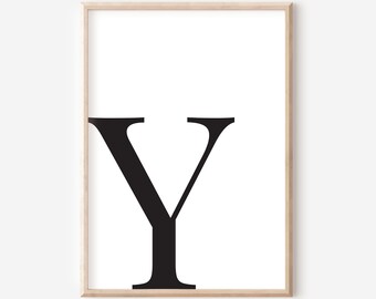 letter y printable etsy