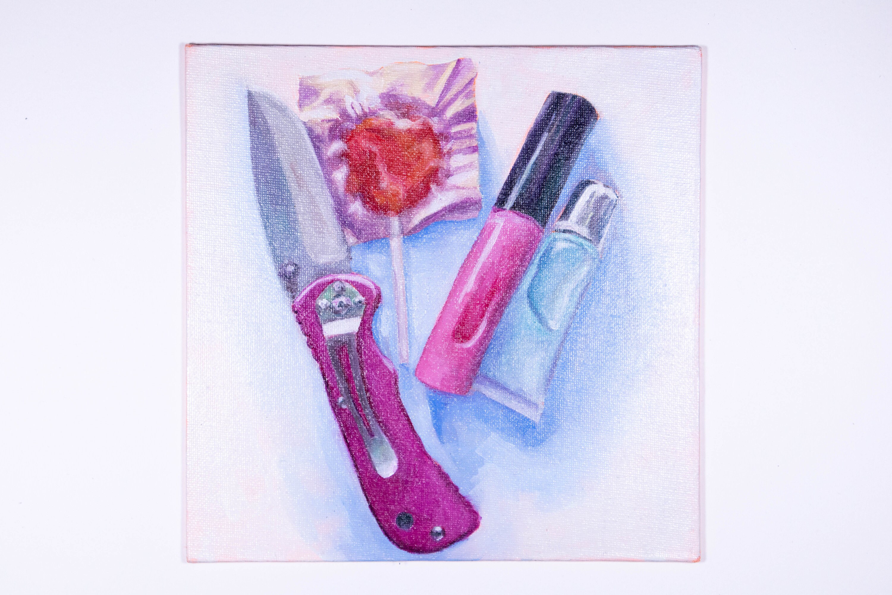 Always Use Protection Oil on Canvas Panel Hand Painted Etsy UK