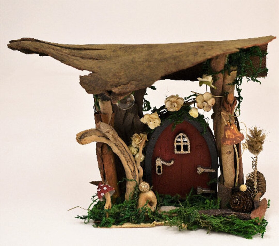 Red Fairy Door Fairy Garden, Fairy House, Gift for Him, Gift for Her ...