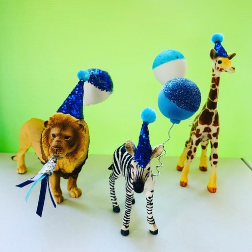 Set of Party Hats for Your Animal Cake Toppers Mini Etsy UK