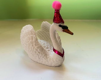 Swan cake topper | party table decoration. Hen party, baby shower, birthday party decoration, ruby wedding anniversary, first birthday,