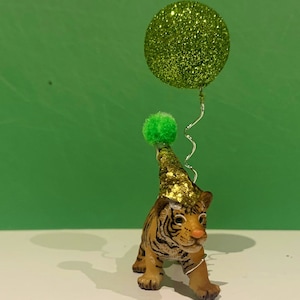 Tiger cub animal cake topper/ party decoration / cake topper rainbow, jungle party, wild one, two wild, safari party, zoo cake, zoo theme.
