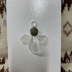 Sea glass angel on canvas