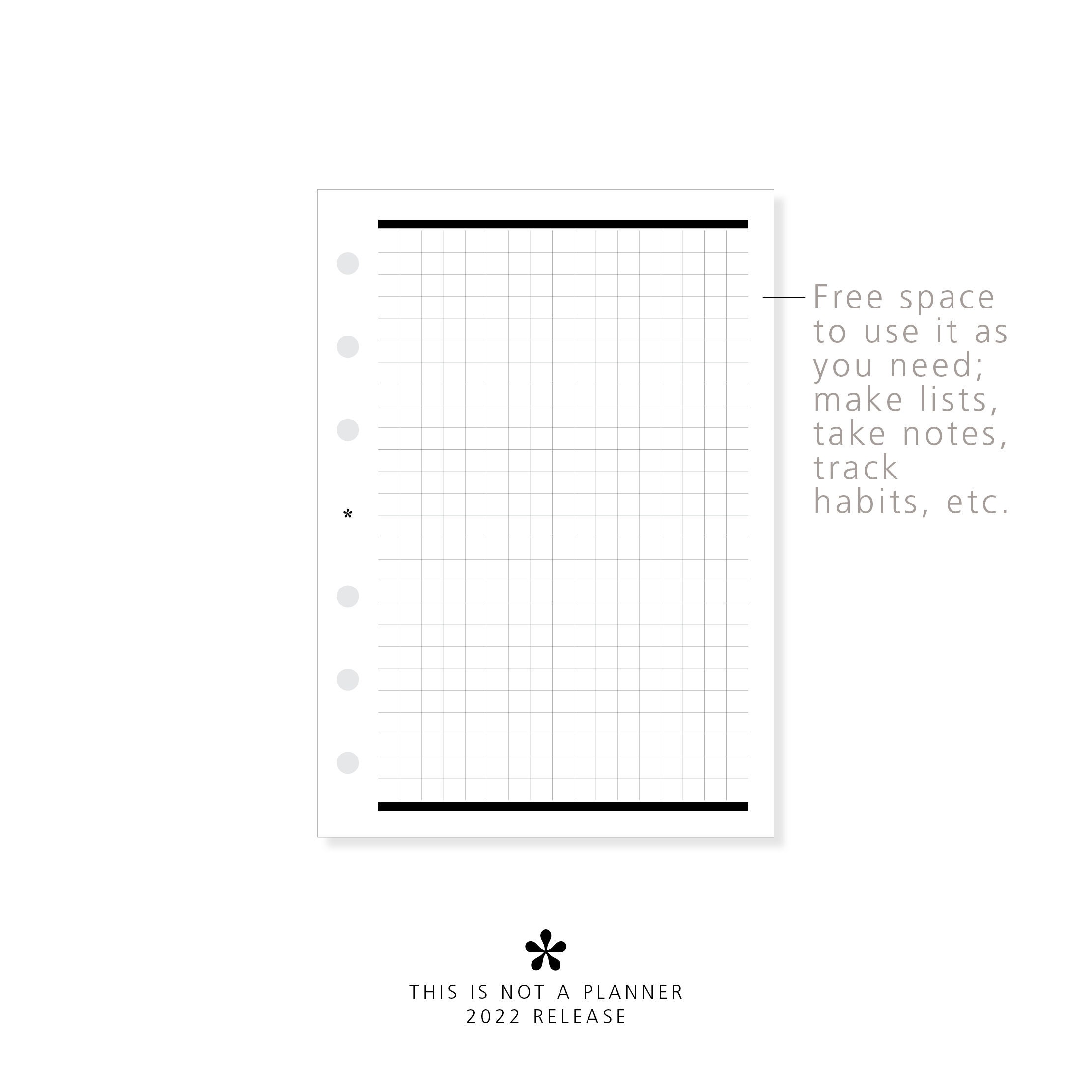 A6 Week on 2 Pages Undated Vertical WO2P PDF Printable Planner Inserts ...