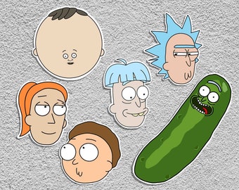 Giant Pickle Rick 25.6cm x 9cm- Waterproof Vinyl Glossy Sticker Sticker Bombs and More! Lockers Desks Perfect For Laptops