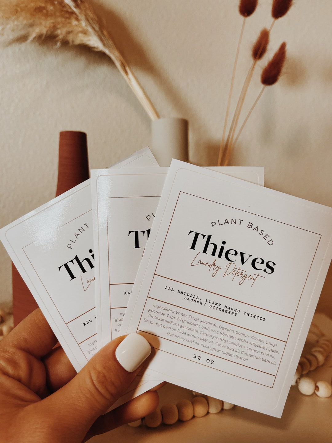 3 Thieves Laundry Detergent Labels Etsy