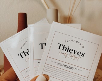 3 Thieves Laundry Detergent Labels