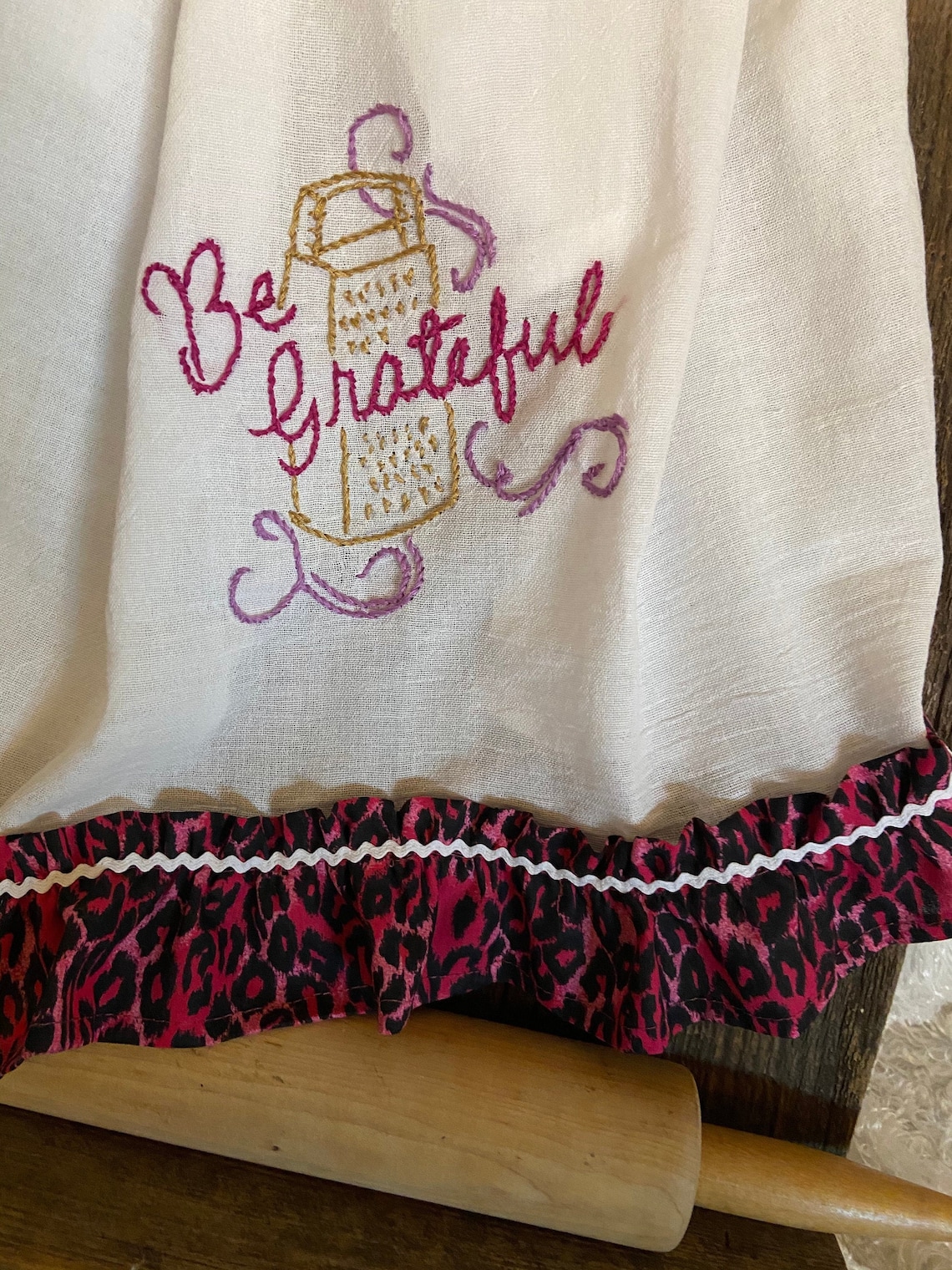 Hand Embroidered Kitchen Towel Etsy Sweden