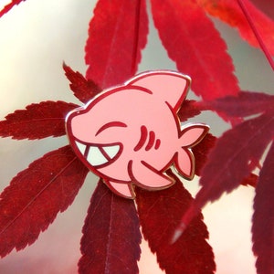 Pink Shark Hard Enamel Pin - 1&quot;