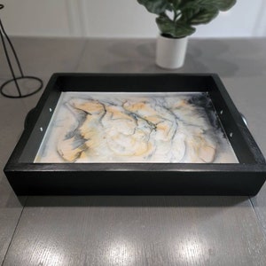 Ottoman Tray With Colorful Resin