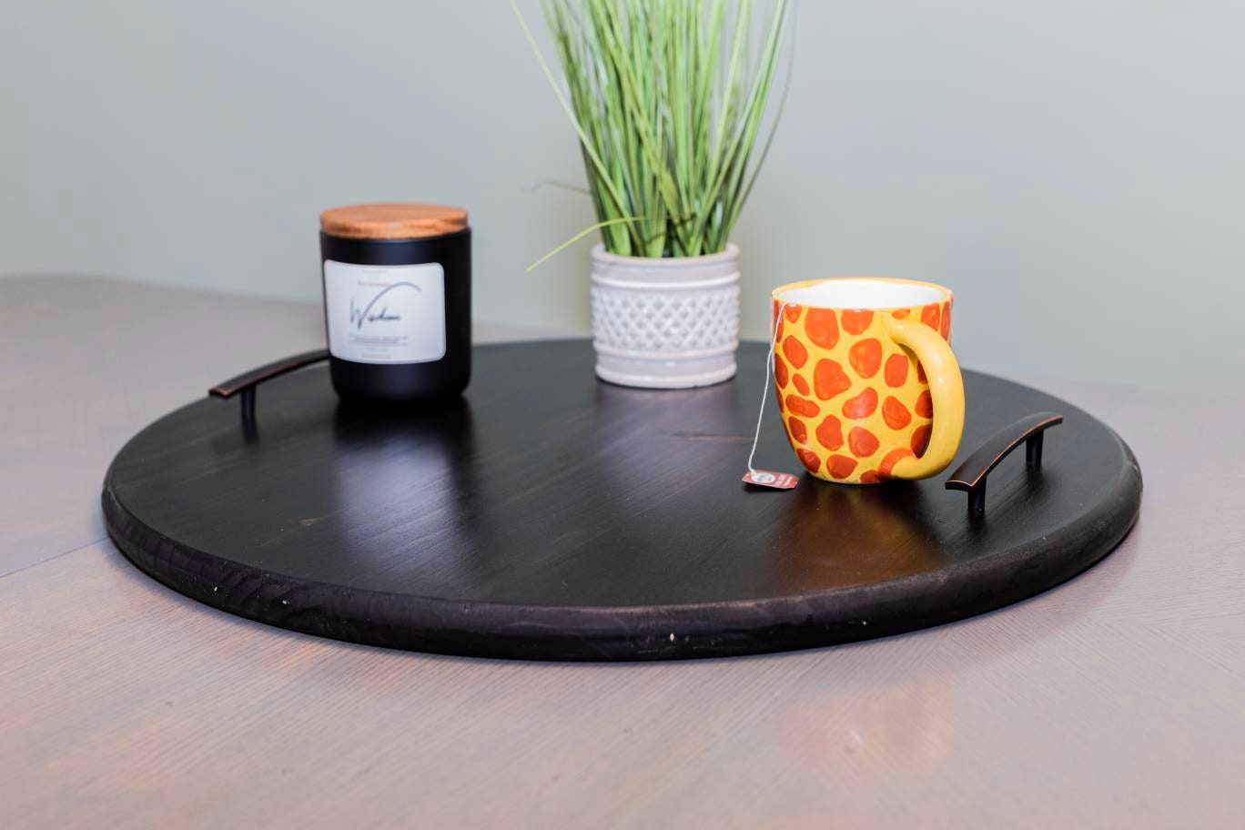 Large Round Ottoman Tray Etsy