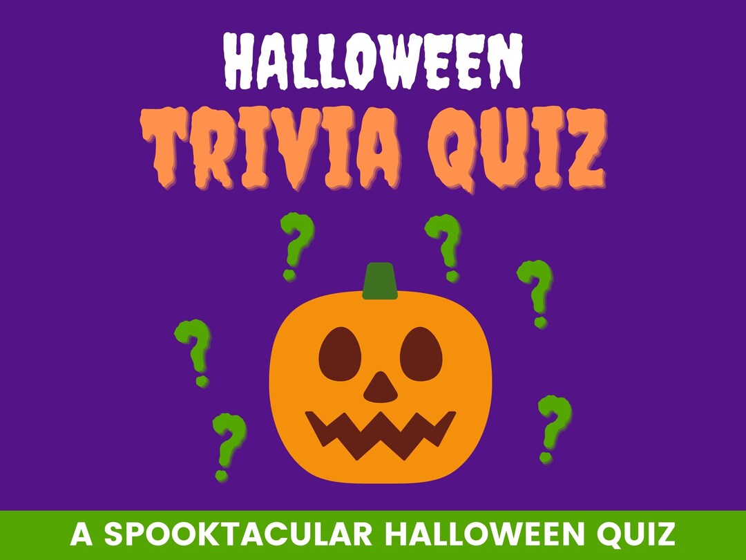 Halloween Trivia Spooktacular Quiz Icebreaker Family Fun - Etsy