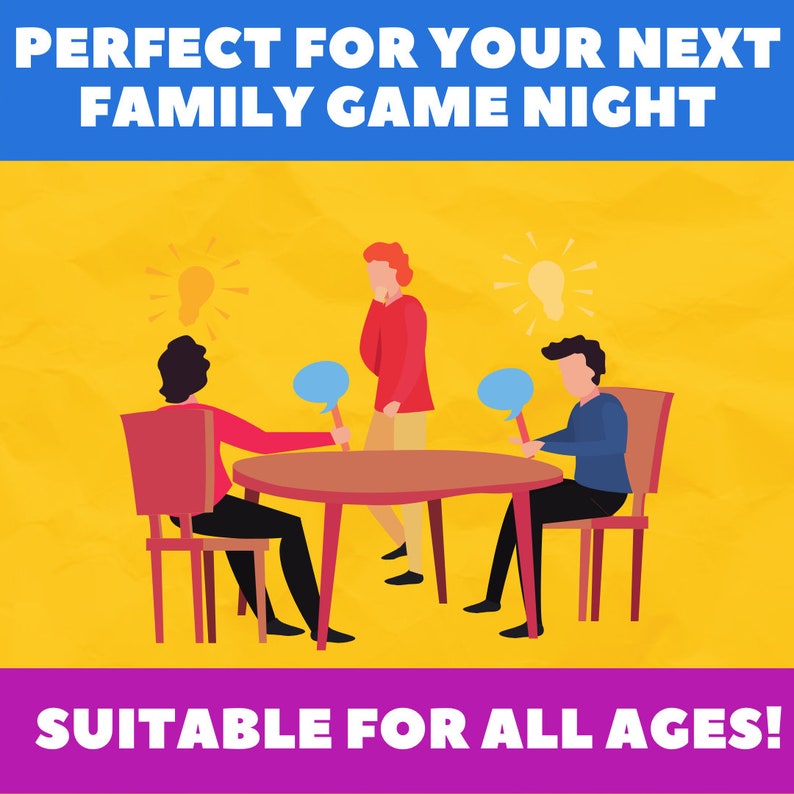 Family games night Screen share PowerPoint game Quarantine fun Video chat ready for Zoom, Skype, Google meet and Microsoft Teams image 6