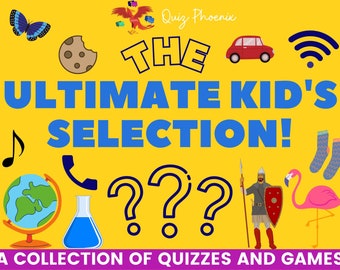 Ultimate Kids Selection | Games and Quizzes | PowerPoint format | Play in person or online | Suitable for all ages