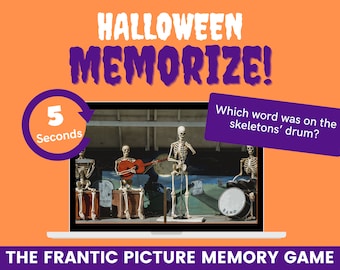 Halloween Memorize | Picture memory game | Family game Halloween | Halloween party games | Kids Halloween games | Play on Zoom