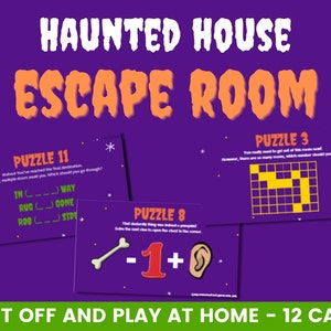 Haunted House printable Escape Room | Halloween Escape Room | Druckbare Escape Room | Escape Raum für Kinder