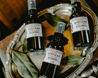 Myrtle Bay Hydrosol • Wildcrafted Traditionally Distilled Coastal Botanicals • Clarifying Facial Toner • Cleansing Aromatherapy